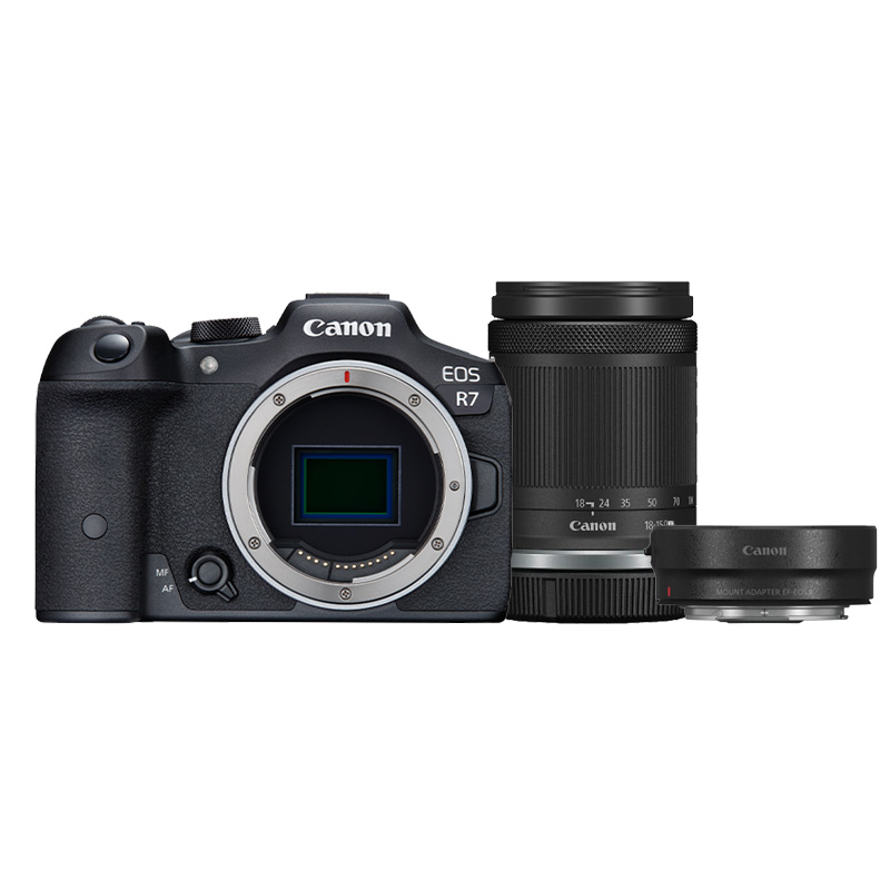 Canon EOS R7 boîtier + RF-S 18-150mm F/3.5-6.3 IS STM + adaptateur EF Pour Monture RF